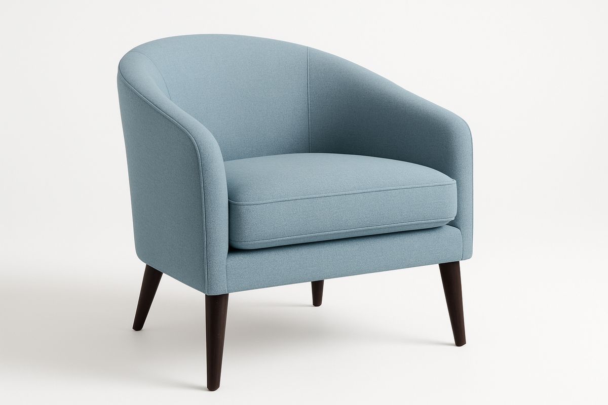 Stoffsessel mit Holzbeinen Blau 84cm x 76cm x 85cm-Jardinaurorazen