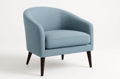 Stoffsessel mit Holzbeinen Blau 84cm x 76cm x 85cm-Jardinaurorazen