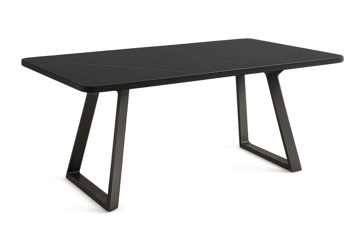 Rechteckiger Esstisch aus MDF und Metall, schwarz-Jardinaurorazen