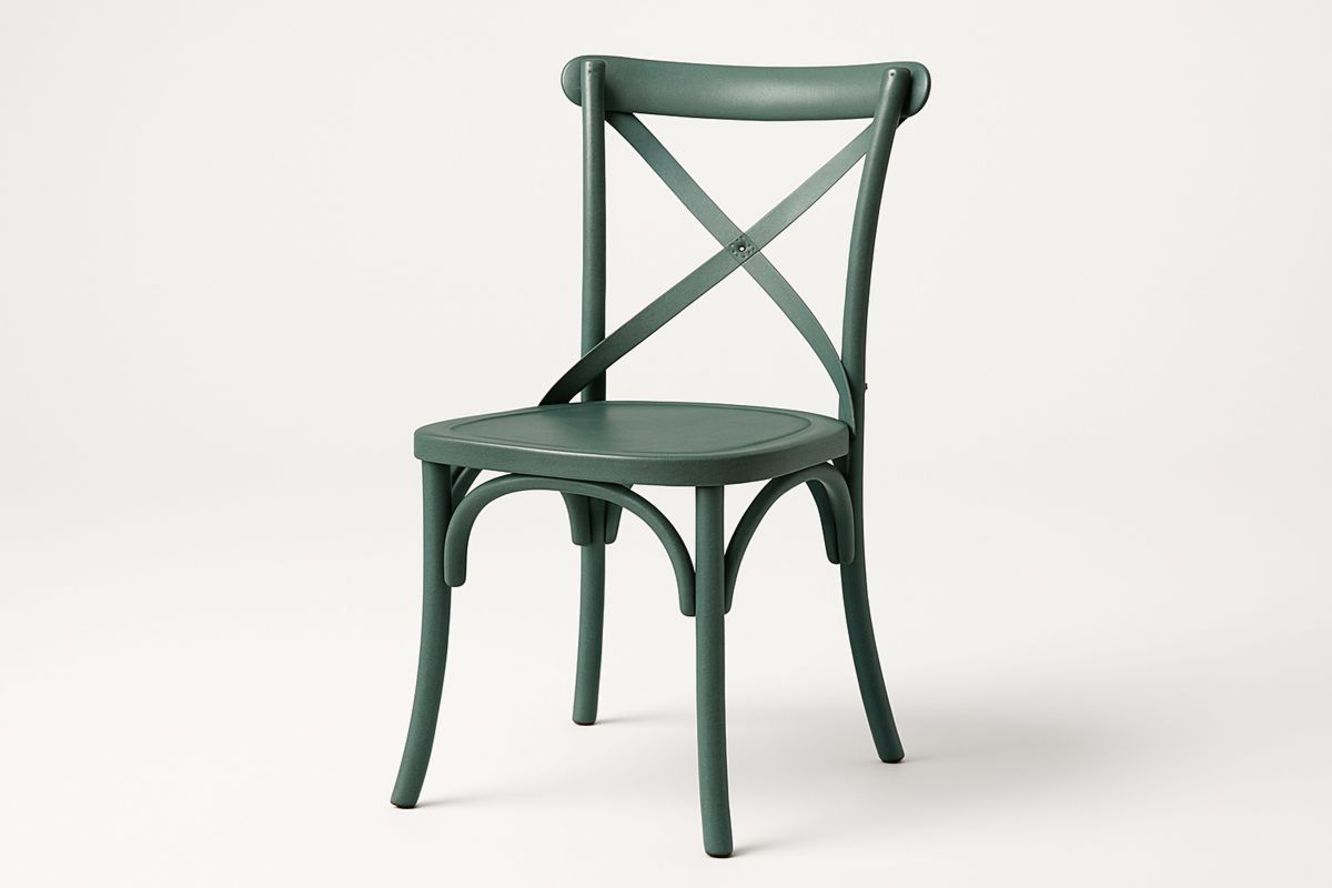Holzstuhl mit X-Rückenlehne grün 85x45x50 cm-Jardinaurorazen
