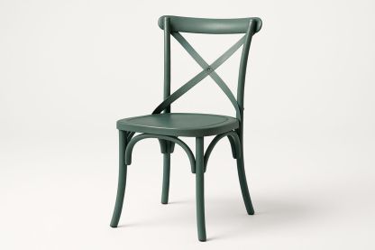 Holzstuhl mit X-Rückenlehne grün 85x45x50 cm-Jardinaurorazen