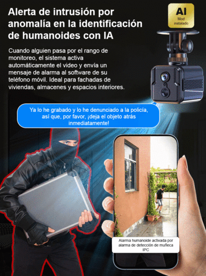 💰¡No necesitas Wi-Fi ni cables, y lo mejor: nunca pagarás una cuota mensual! 🚀Cámara oculta inalámbrica en alta definición