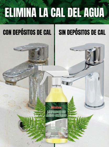 ✨¡Nada de fregar más! 🧼¡Elimina la cal acumulada durante ¡10 años en solo 3 segundos! Limpiador de ácido oxálico