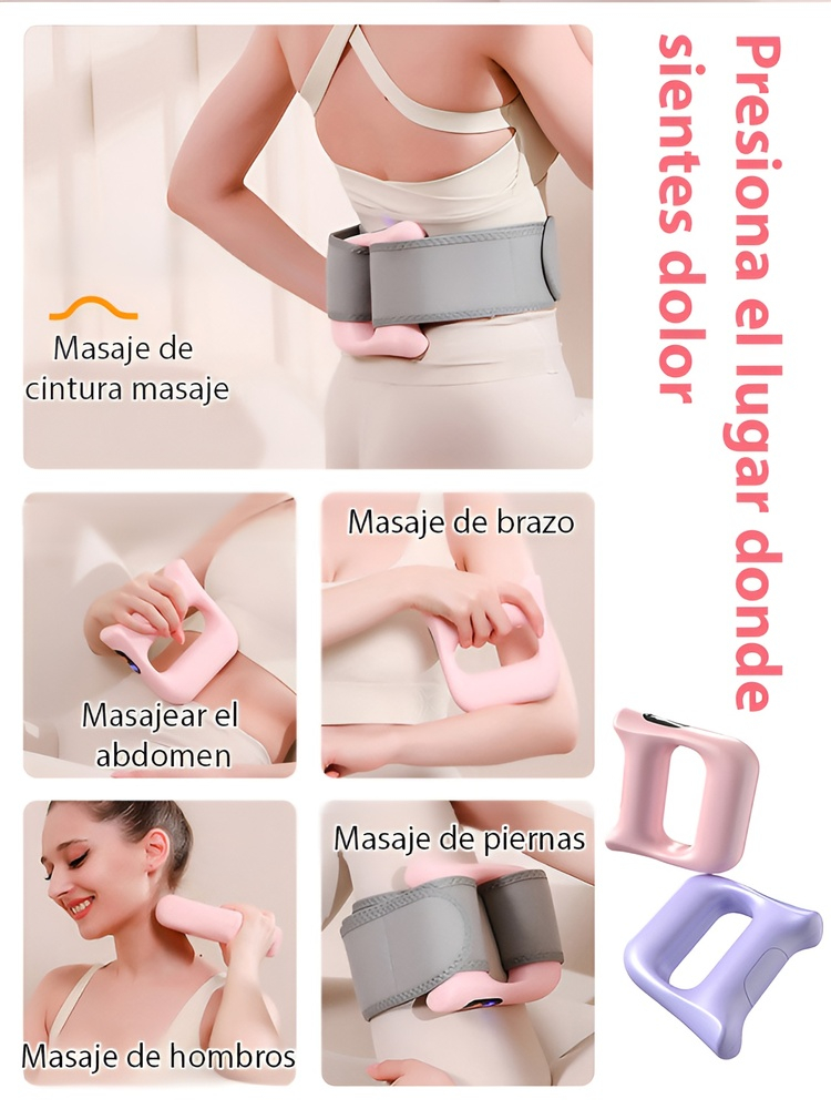 【¡Quema grasa rápido sin hacer ejercicio!】Rodillo masajeador con vibración para tensar la fascia