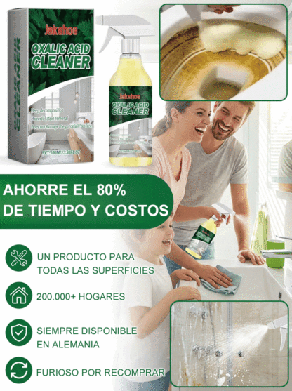 ✨¡Nada de fregar más! 🧼¡Elimina la cal acumulada durante ¡10 años en solo 3 segundos! Limpiador de ácido oxálico