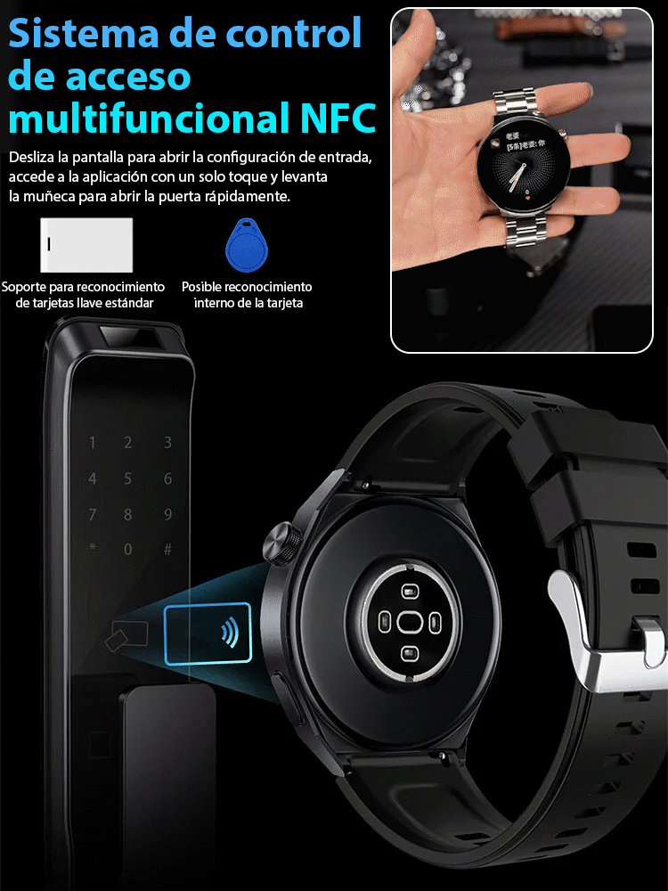 【¡Adiós a los Pinchazos!】Reloj Alemán de Glucosa: Medición Sin Dolor 5 en 1