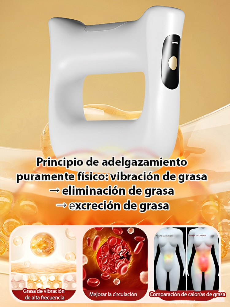 【¡Quema grasa rápido sin hacer ejercicio!】Rodillo masajeador con vibración para tensar la fascia