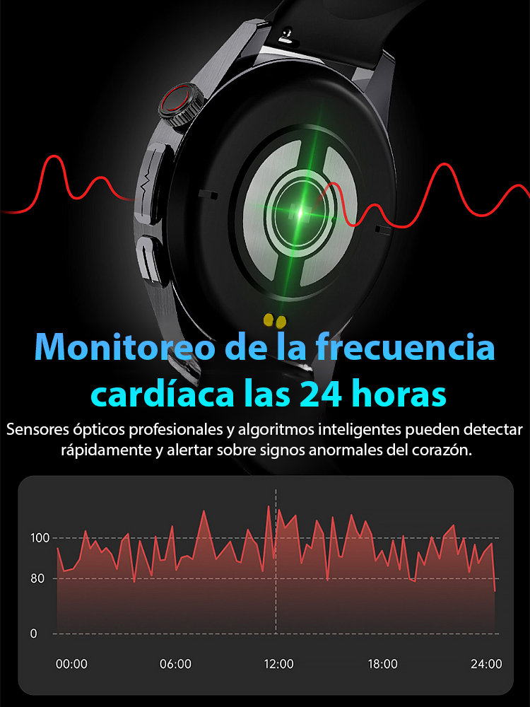 【¡Adiós a los Pinchazos!】Reloj Alemán de Glucosa: Medición Sin Dolor 5 en 1