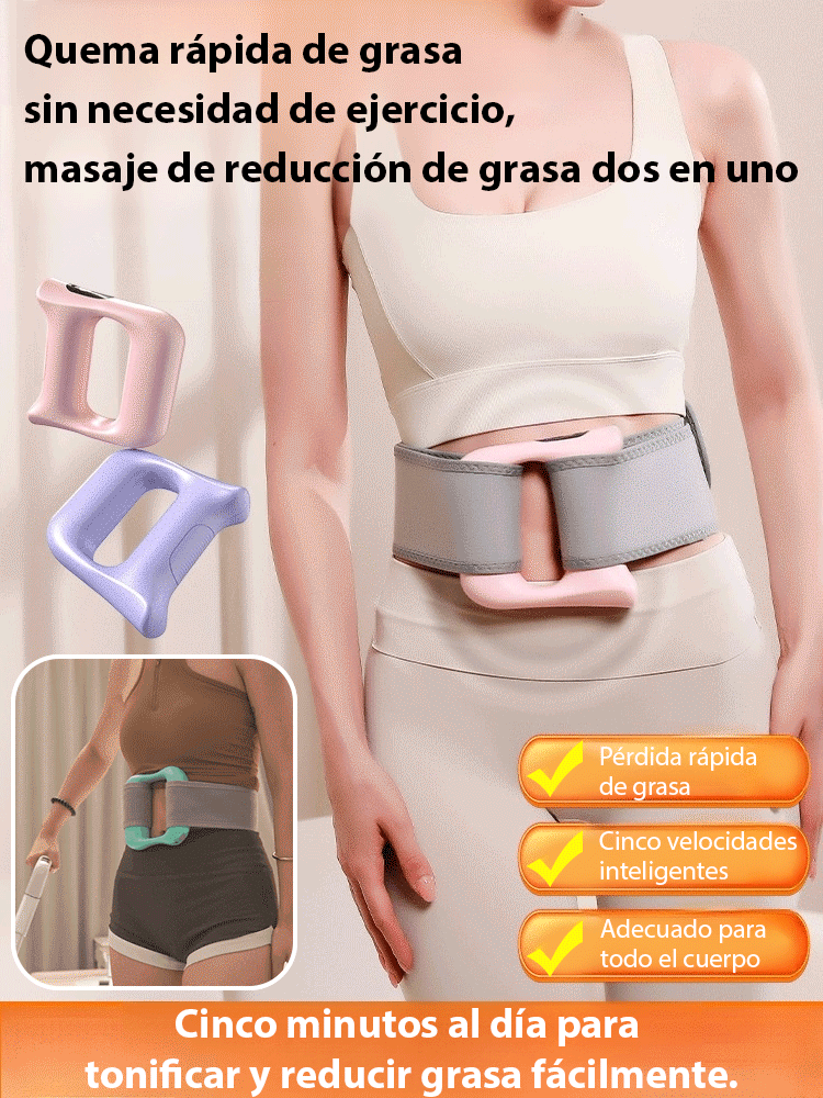 【¡Quema grasa rápido sin hacer ejercicio!】Rodillo masajeador con vibración para tensar la fascia