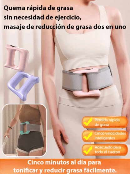 【¡Quema grasa rápido sin hacer ejercicio!】Rodillo masajeador con vibración para tensar la fascia