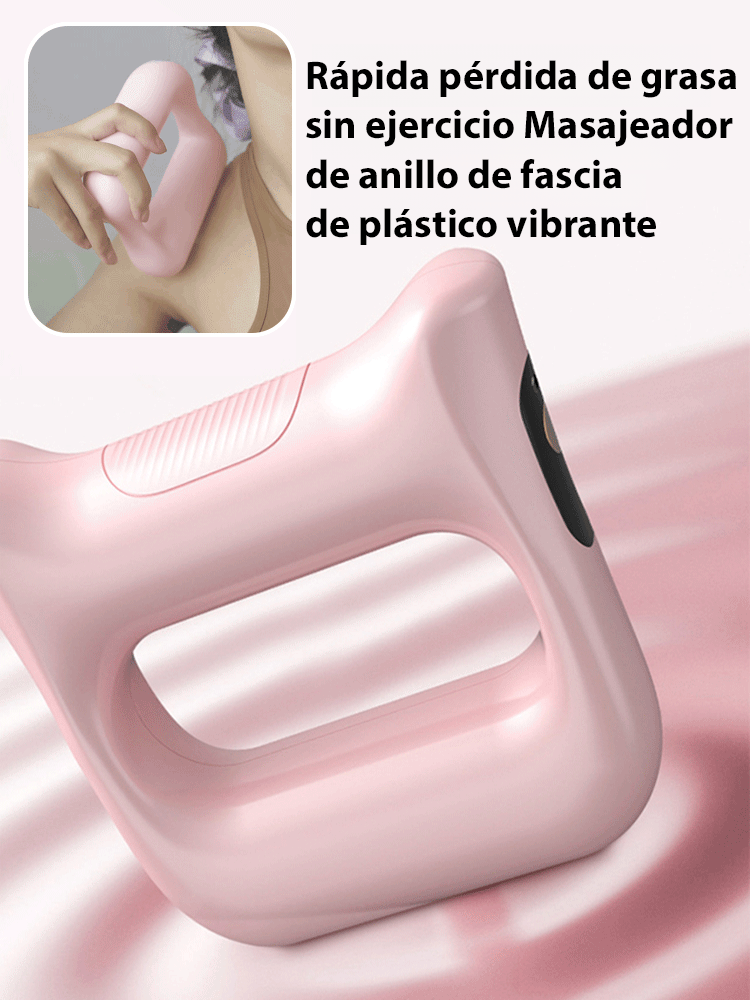 【¡Quema grasa rápido sin hacer ejercicio!】Rodillo masajeador con vibración para tensar la fascia