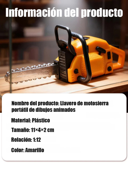 【¡Motor real, Cadena real!】¡La motosierra de gasolina funcional más pequeña del mundo! – Llavero de motosierra portátil miniatura