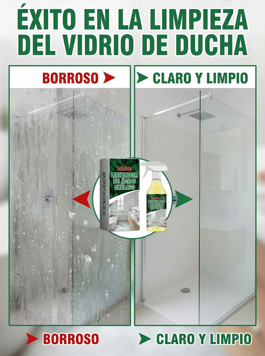 ✨¡Nada de fregar más! 🧼¡Elimina la cal acumulada durante ¡10 años en solo 3 segundos! Limpiador de ácido oxálico