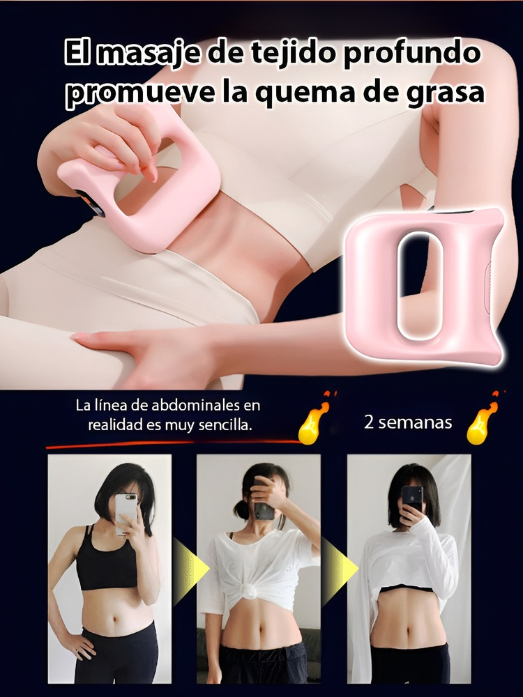 【¡Quema grasa rápido sin hacer ejercicio!】Rodillo masajeador con vibración para tensar la fascia