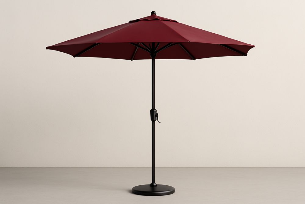 Sonnenschirm Aluminium Polyester Weinrot Ø300cm