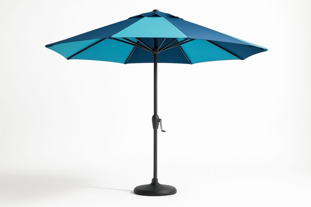 Runder Gartenschirm Stahl Polyester Blau Ø300 cm