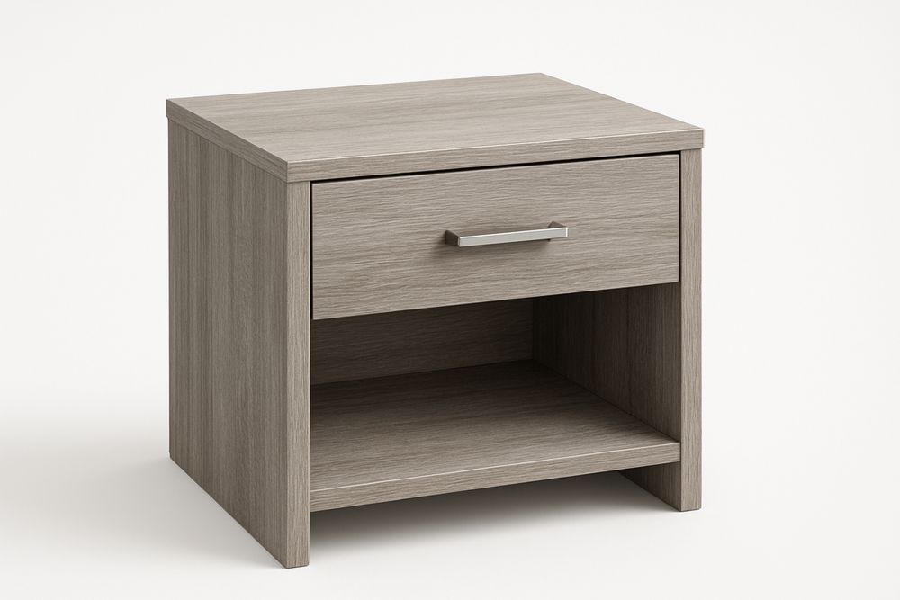 Nachttisch Holzwerkstoff Grau 45x45x40cm