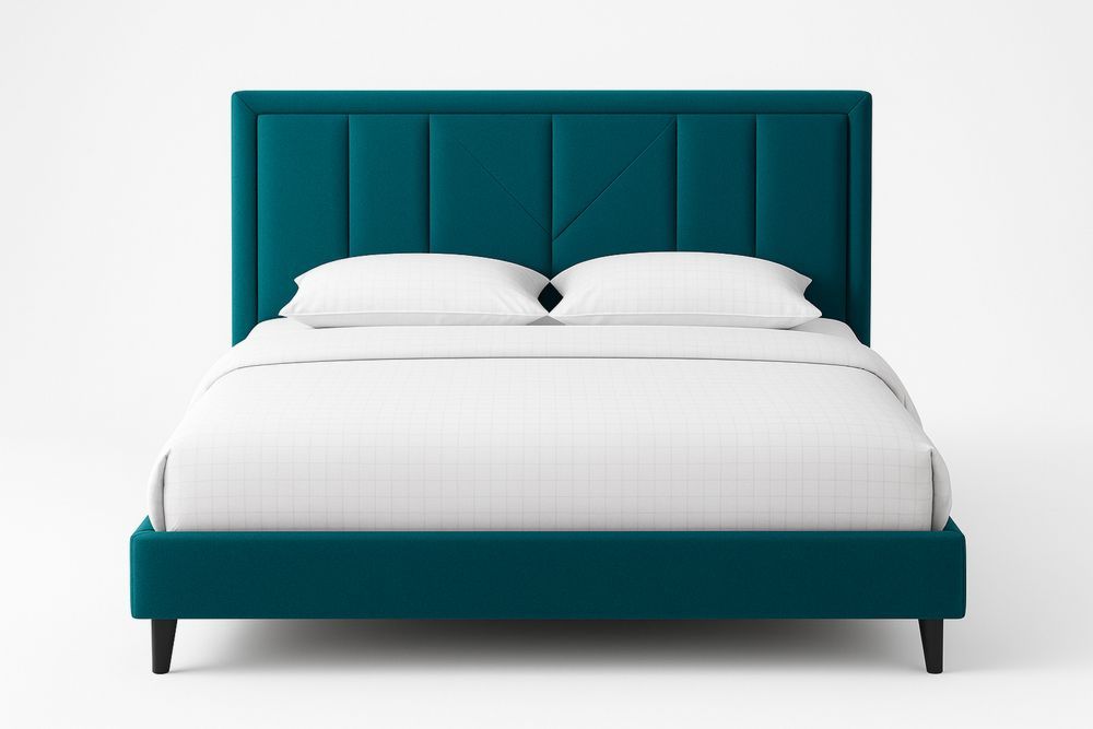 Polsterbett KönigsBlau Samt 220x160 cm