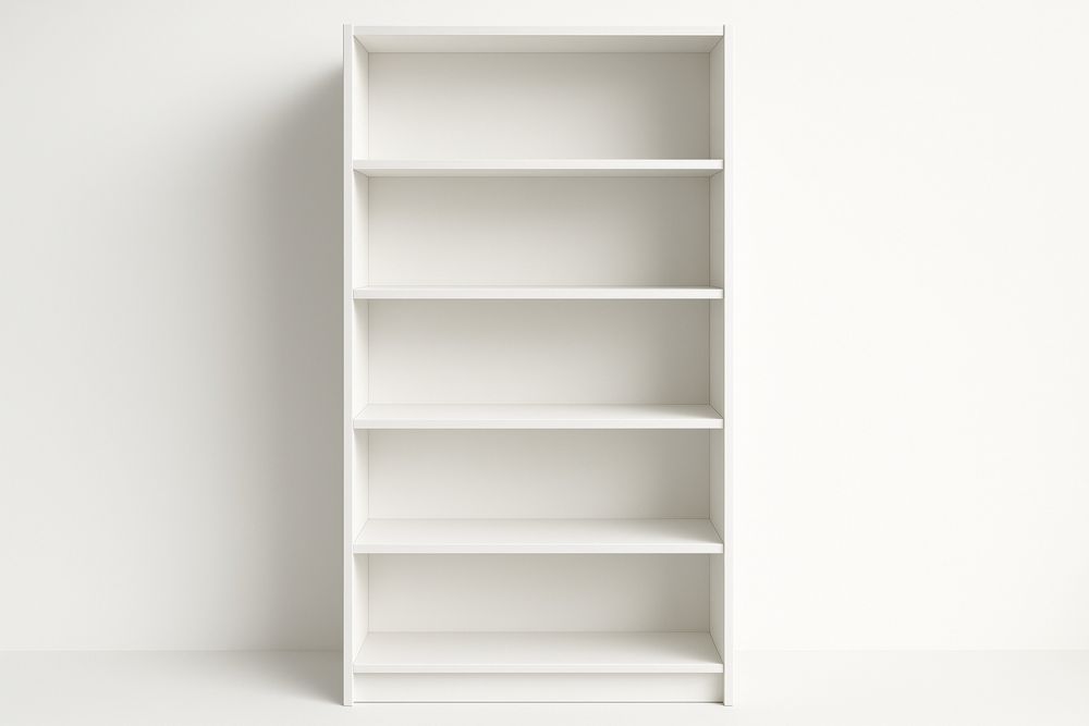 Weißes Bücherregal aus MDF mit 5 Regalböden, 200 cm