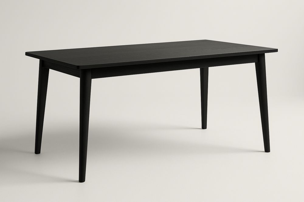 Schwarzer Holztisch Rechteckig 160x90x75 cm