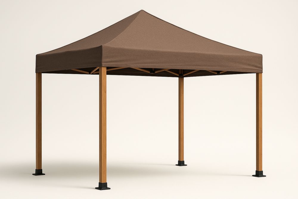 Gartenpavillon aus Aluminium und Polyester 300x300x250 cm Braun