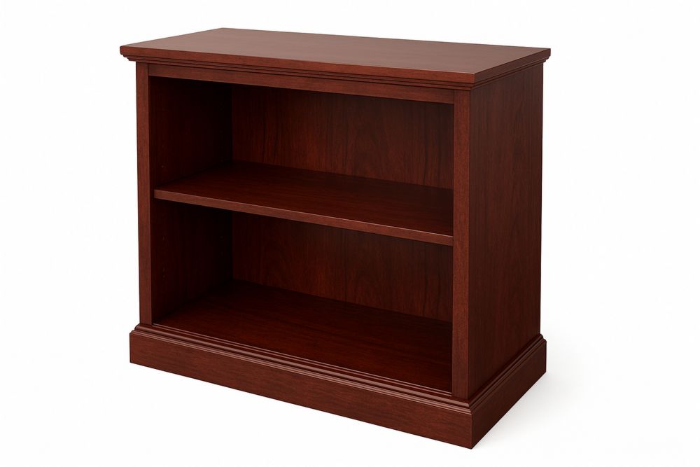 Regal Holzfurnier Braun 2 Fächer 60x30x75 cm