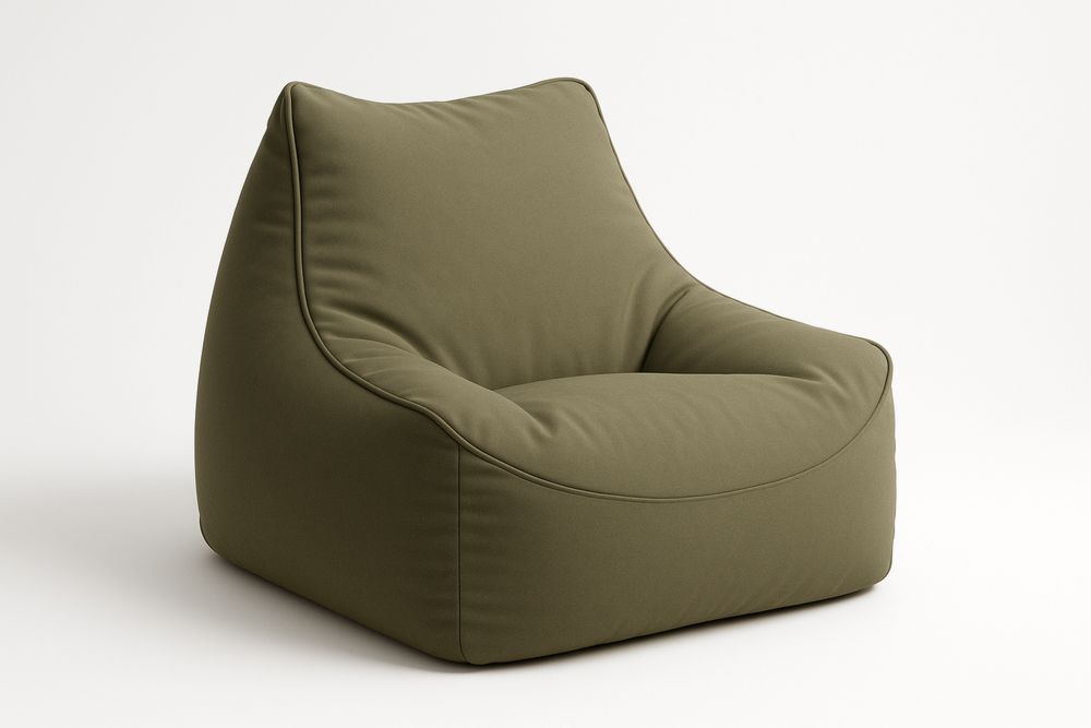 Sitzsack Sessel Baumwolle Olivgrün 90 cm