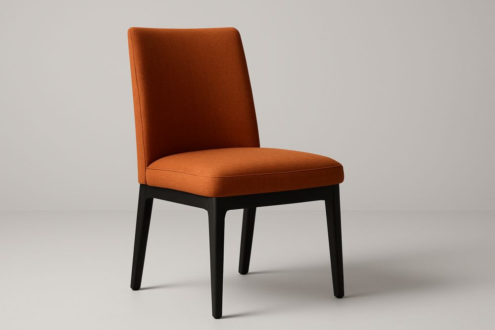 Esszimmerstuhl Orange mit Massivholzrahmen