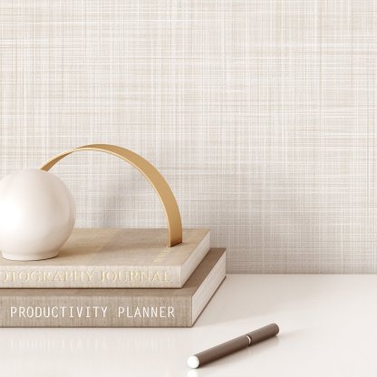 Papier peint neutre texturé lin beige