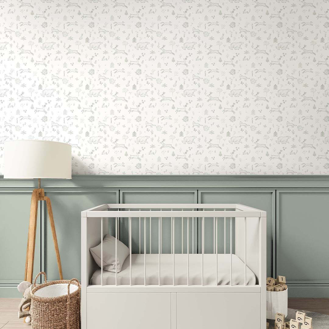 Papier peint Animaux de la forêt verte