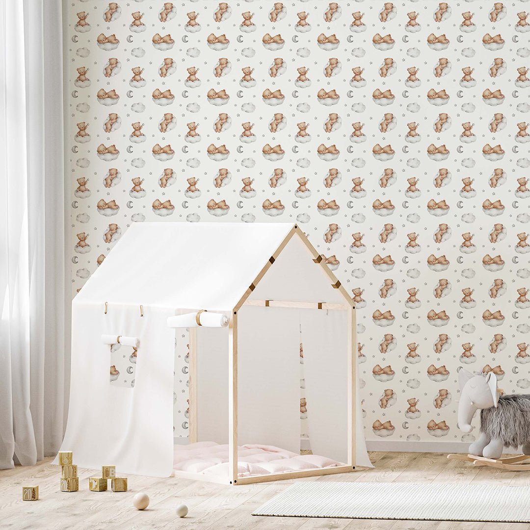 Papier peint Nuages gris et ours