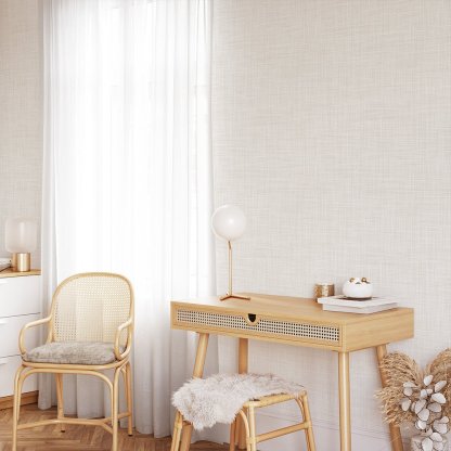 Papier peint neutre texturé lin beige