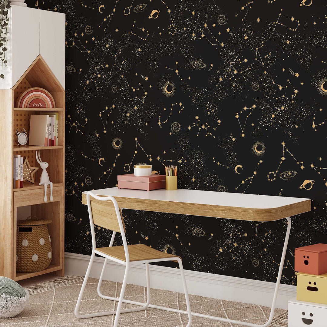 Papier peint Nuit étoilée noire