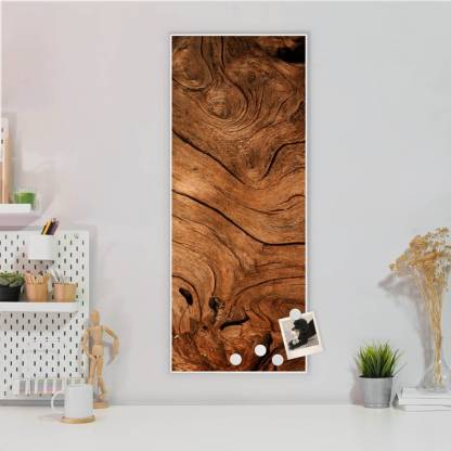 Tableau de messages magnétique mural motif bois sec