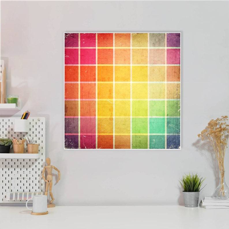 Tableau de messages magnétique mural motif vitrail