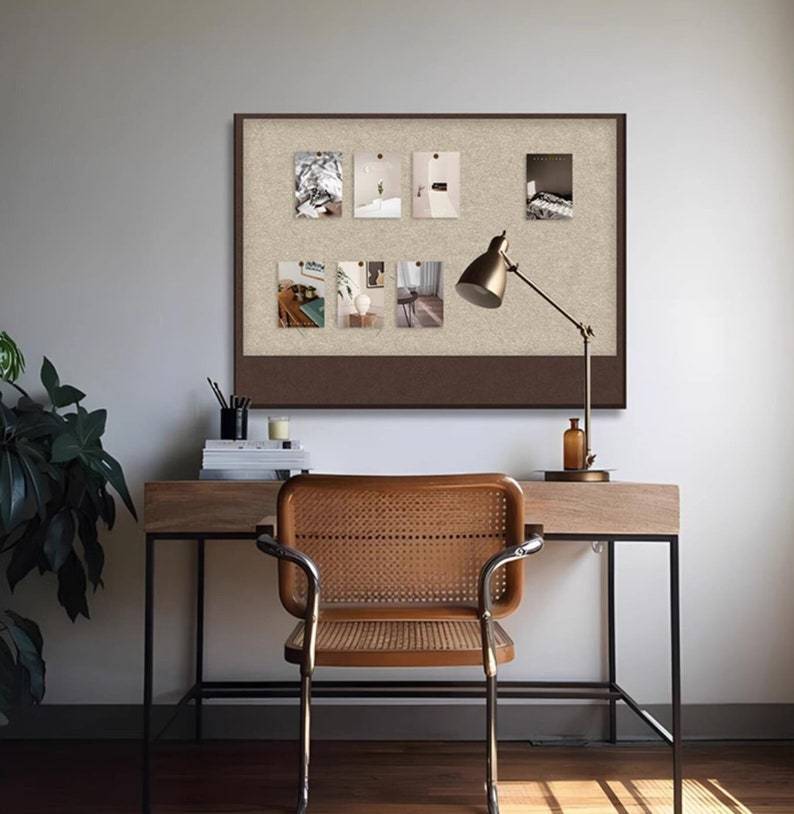 Tableau de messages mural polygonal feutrine photo mémo