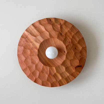 Applique murale ronde en bois, design minimaliste