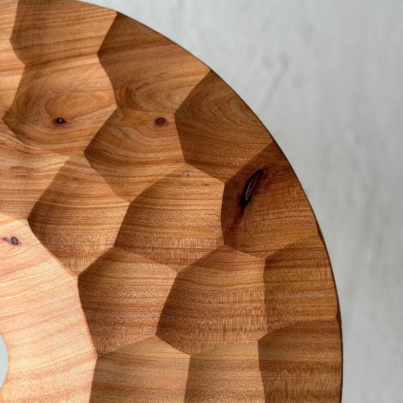 Applique murale ronde en bois, design minimaliste