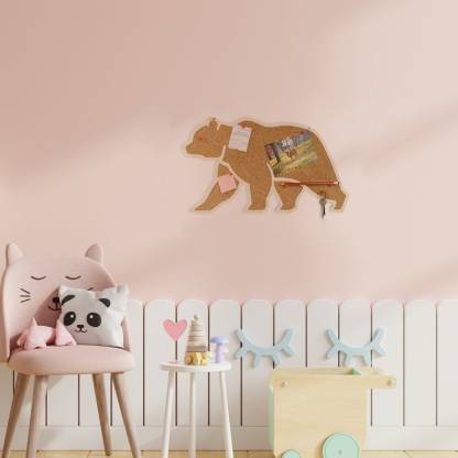 Tableau de messages mural liège moderne forme ours souvenirs