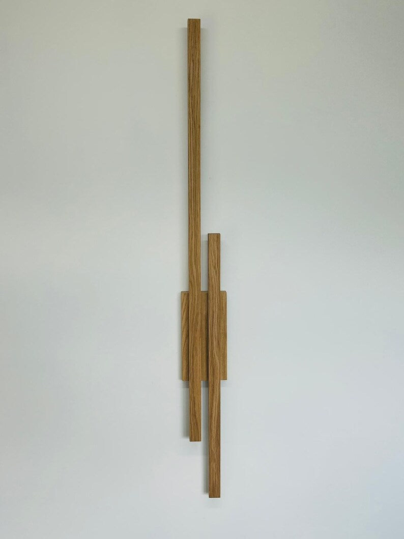 Applique murale LED en chêne, style minimaliste moderne