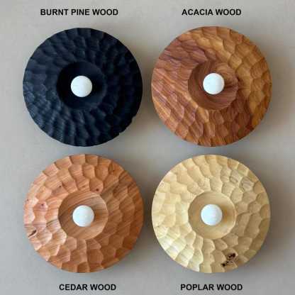 Applique murale ronde en bois, design minimaliste