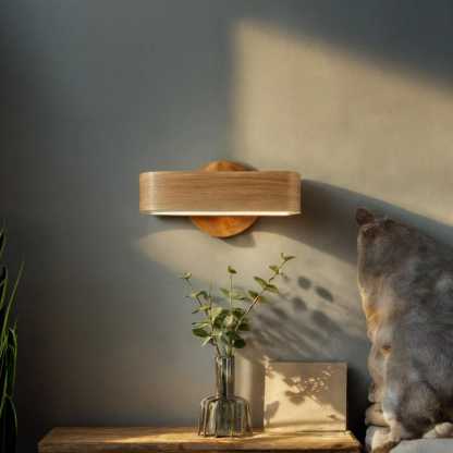 Applique murale en bois, éclairage minimaliste