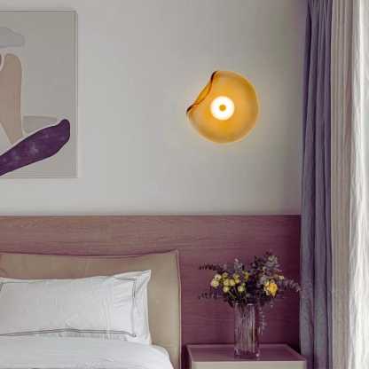 Applique murale luxueuse en verre irrégulier, élégance moderne