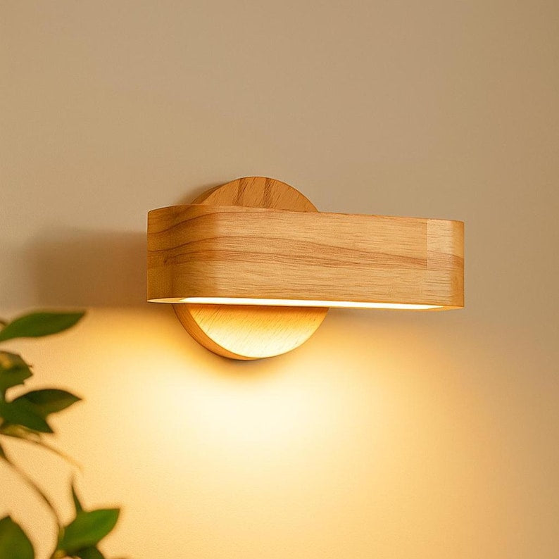 Applique murale en bois, éclairage minimaliste