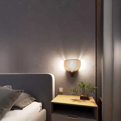 Applique murale en bois, applique murale moderne, applique murale en bois naturel, luminaire mural LED G9, éclairage mural scandinave, applique murale décorative