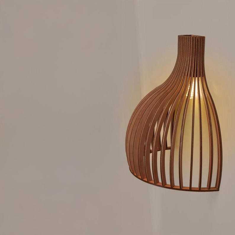 Applique murale en bois, applique murale moderne, applique murale en bois naturel, luminaire mural LED G9, éclairage mural scandinave, applique murale décorative