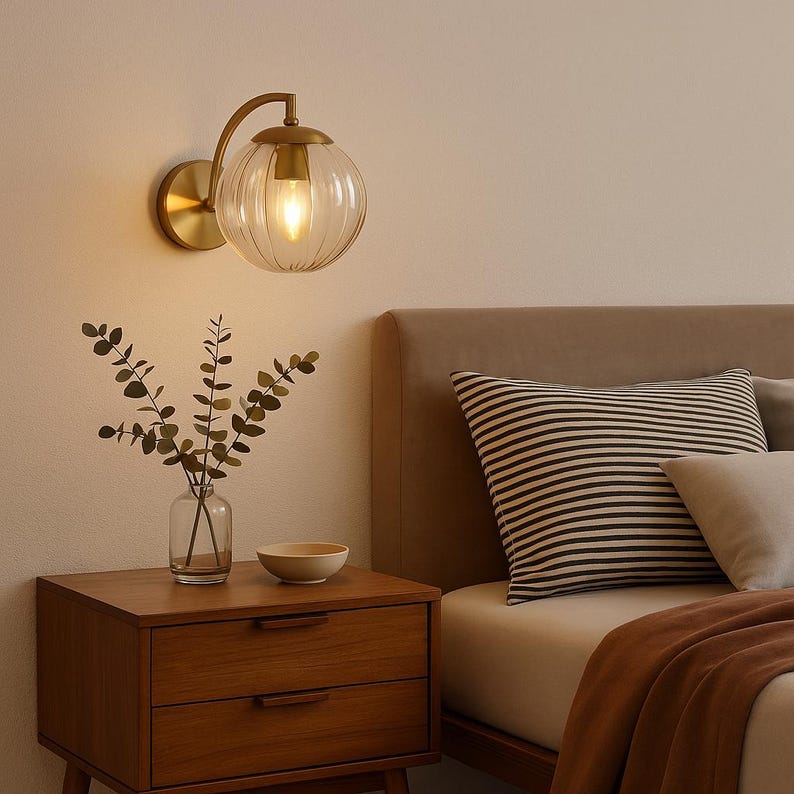 Applique murale moderne en verre à LED, éclairage minimaliste