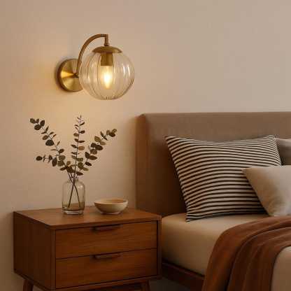 Applique murale moderne en verre à LED, éclairage minimaliste