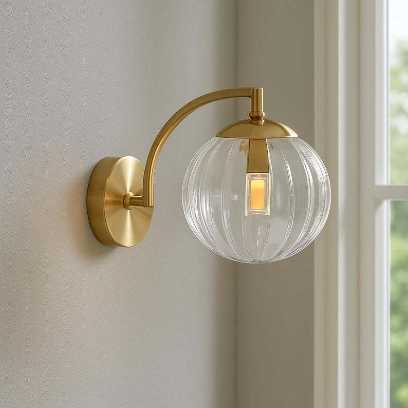 Applique murale moderne en verre à LED, éclairage minimaliste