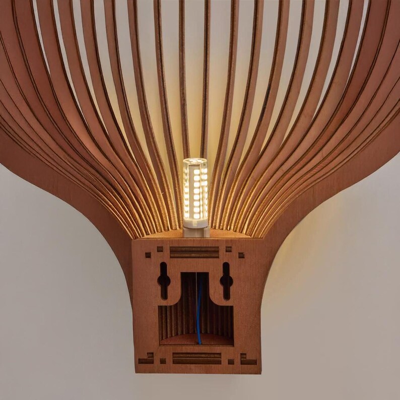 Applique murale en bois, applique murale moderne, applique murale en bois naturel, luminaire mural LED G9, éclairage mural scandinave, applique murale décorative